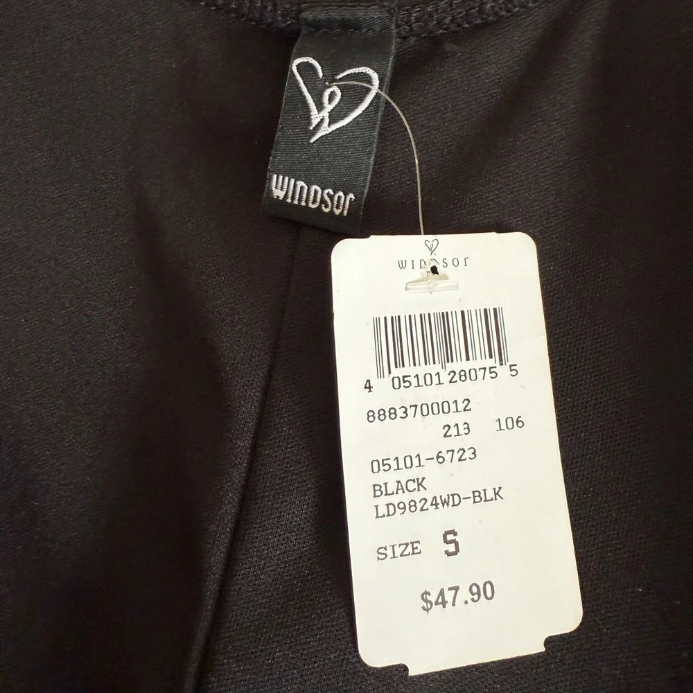 Windsor Black Spaghetti Strap Dress NWT - Picture 8 of 11